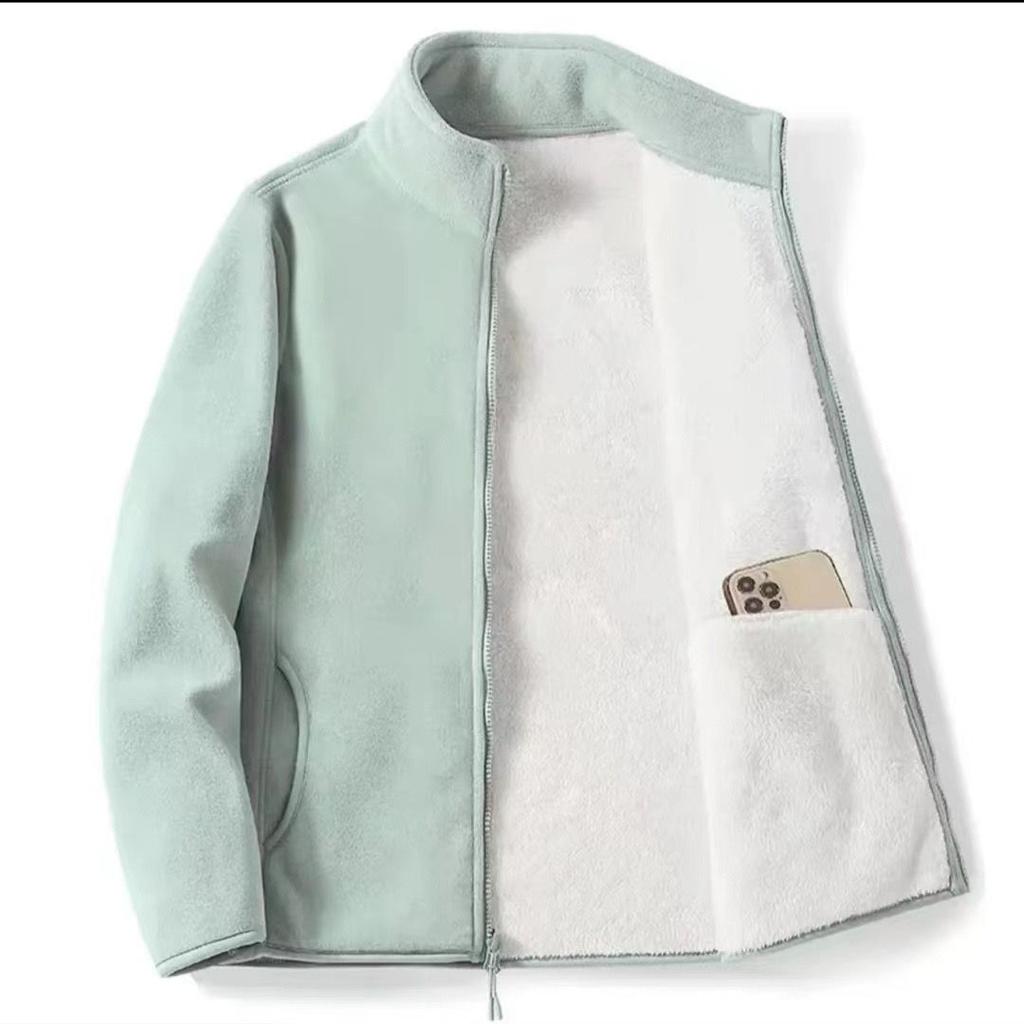 

Женская куртка из овечьей шерсти Женское флисовое пальто на осень зиму с утолщенным флисовым тепловым верхом кардиган M