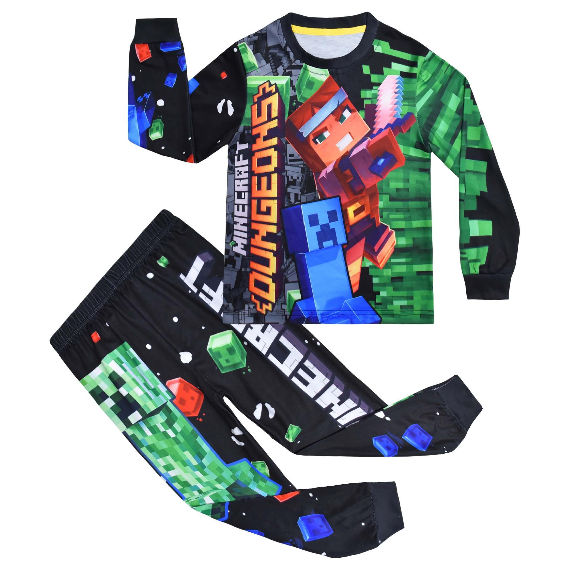 

Long-Sleeved Set, Cartoon Digital Printing, Middle-Aged And Older Children S Loungewear Long-Sleeved + Pants Two-Piece Set 81009 110