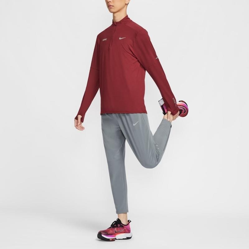 Nike Cny Element As M Nk Df Hz Rok Węża Edycja Limitowana Logo Komfort Długi Rękaw T-Shirt Męskie Topy Czerwony HV8212677