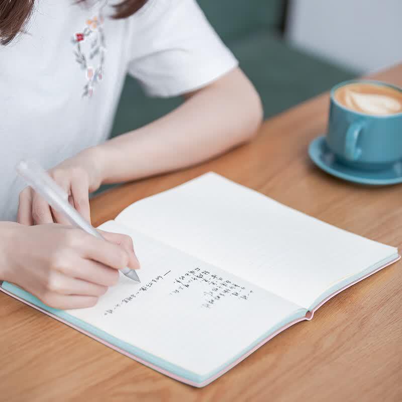 Deli A5 Soft Leather-Feel Notebook, 96 Sheets