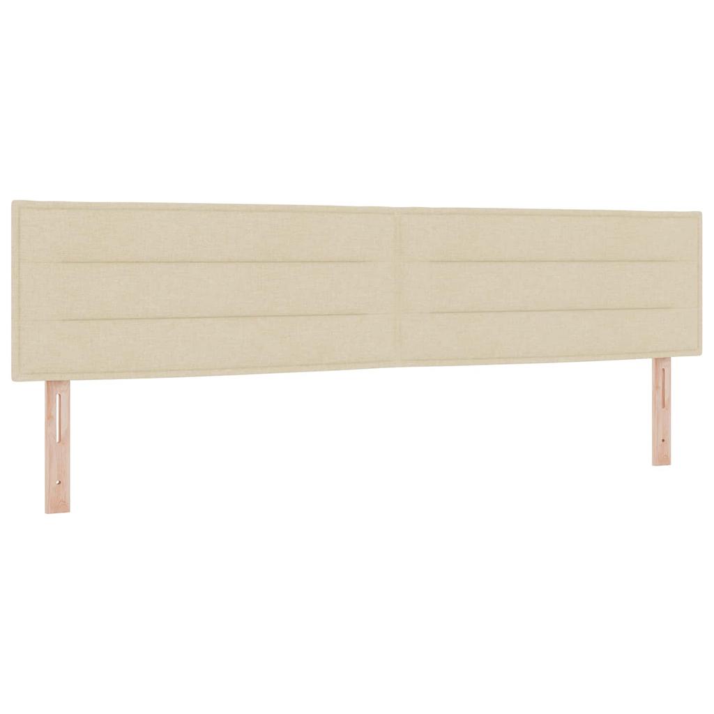 Box Spring Bed with Mattress Cream 200 x 200 cm Fabric