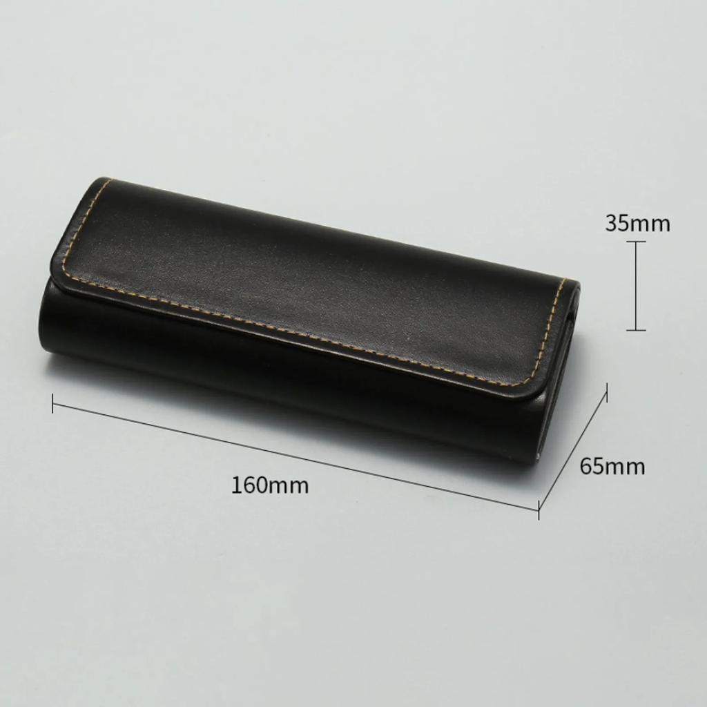 PU Leather Glasses Case - Hard Protective Holder for Sunglasses/Reading Glasses, Portable Travel Organizer (Unisex).