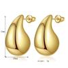 Chunky Gold Hoops Earrings for Women, Lightweight Drop Hoops Earrings with 18K Real Gold Plated Trendy Zircon for Girls Women