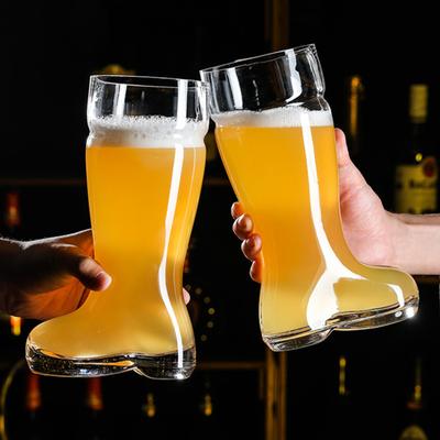 Large Capacity Beer Mug Transparent Design Funny Boot Shape Easy To Clean
