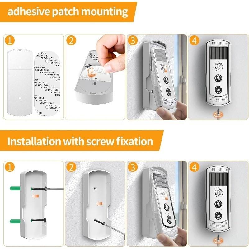 1-3 km 16 Channels Range Solar Voice Wireless Doorbell Waterproof Electronic Intercom System Doorbell Home Voice Intercom Device