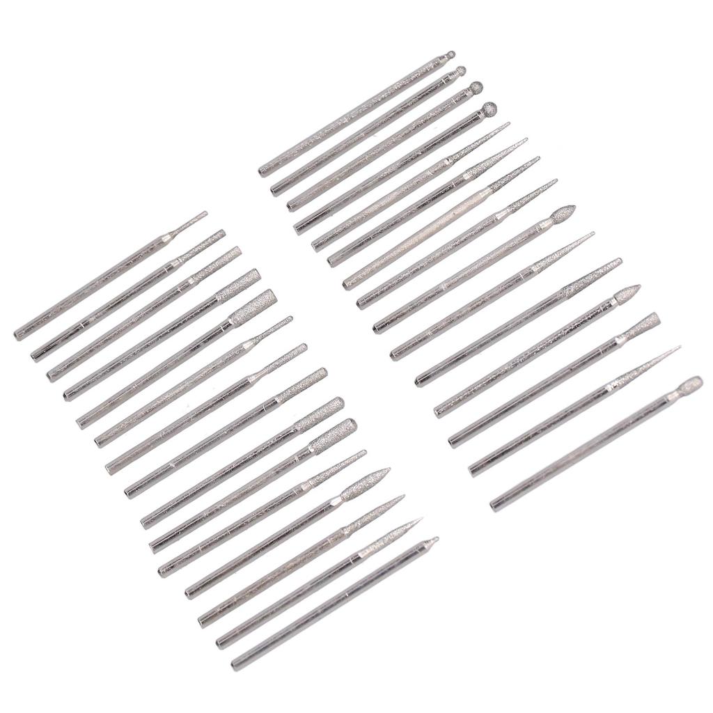 30Pcs Grinding Head Bit Emery Grinder Burr File Tool Set Kit for Polishing Carving