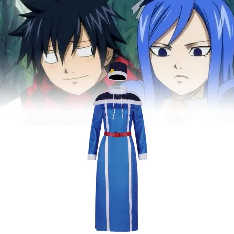 Trendy Juubia Anime Costume With Dress Cloak Hat And Belt Perfect For Halloween Events