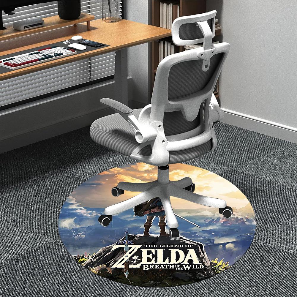 

1pc Zelda Breath of the Wild Chair Carpet for Office Non-Slip, Lightweight, Machine Rug for Office,Room - Holiday Decor, Machine Made yy2512270 80cm by 80cm