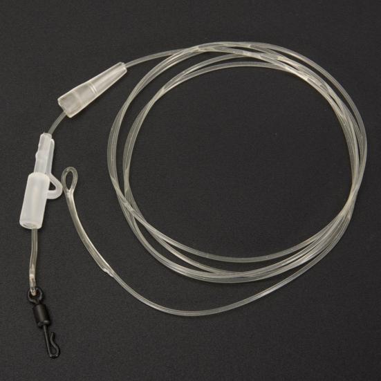 1m 45LB Karpfischen Vorfach Abriebfest Hohe Zugfestigkeit Tragbar Robust Leicht Hauptschnurschutz Transparent Stark Fluorocarbon