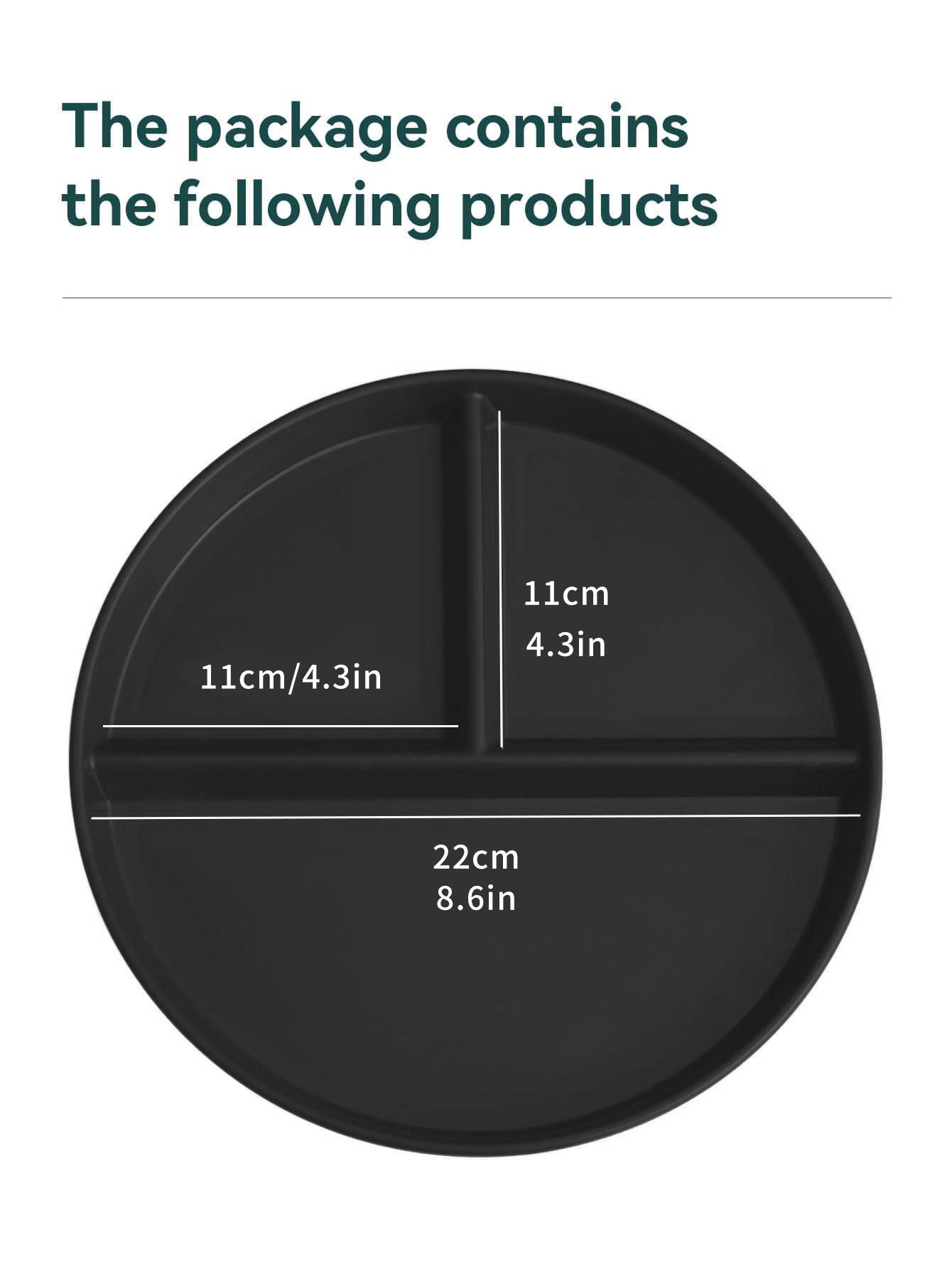 

WORTHBUY Пластиковые обеденные тарелки Круглые секционные тарелки Микроволновая печь Безопасный поднос для подачи десертов, фруктов, салата Кухонная посуда Поднос для еды