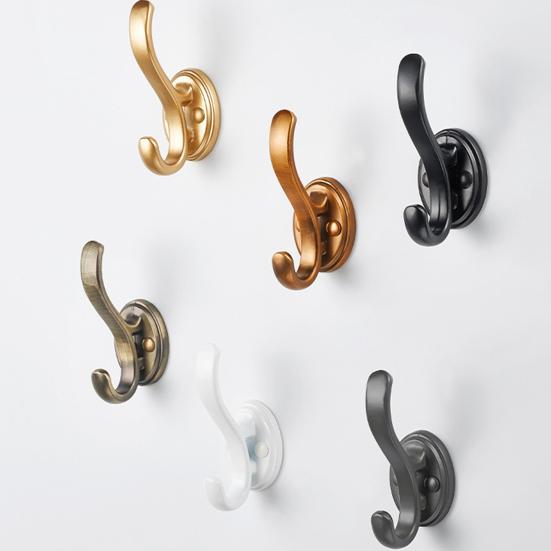 Wall-Mounted Alloy Hook Entrance Key Hanger Heavy Duty Bedroom Coat Scarf Hanger Wall Hook for Entryway Bathroom Kitchen