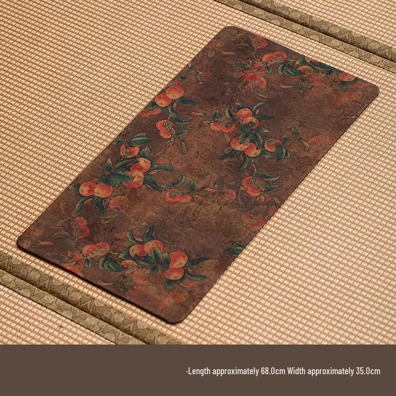 High-End Xiangyun Silk Zen Tea Mat: Waterproof Jacquard Tablecloth & Retro Runner