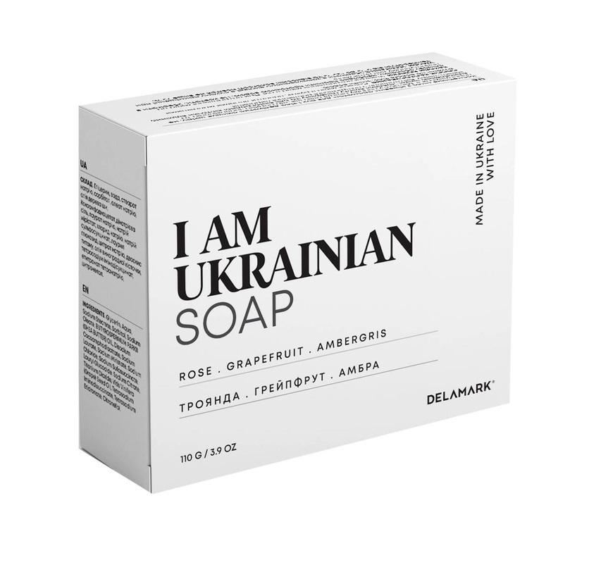 Solid Soap with the Scent of Rose, Grapefruit and Amber DeLaMark I Am Ukrainian 110 G