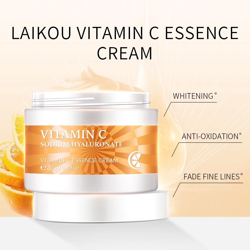LAIKOU Vitamin C Whitening Cream Remove Freckle Blemish Brighten Moisturizing Face Cream 25g