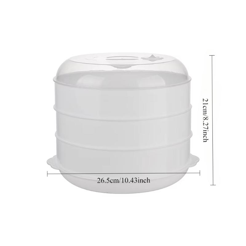 Dampfgarer Mikrowelle Küche Heiß Gedämpfte Brötchen Knödel mit Tropendeckel Haushalt Multifunktions-Dampfgarerfunktion