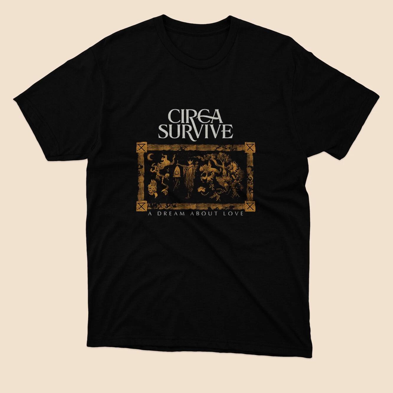 circa survive - A Dream About Love America Black Tshirt Size S to 5XL L