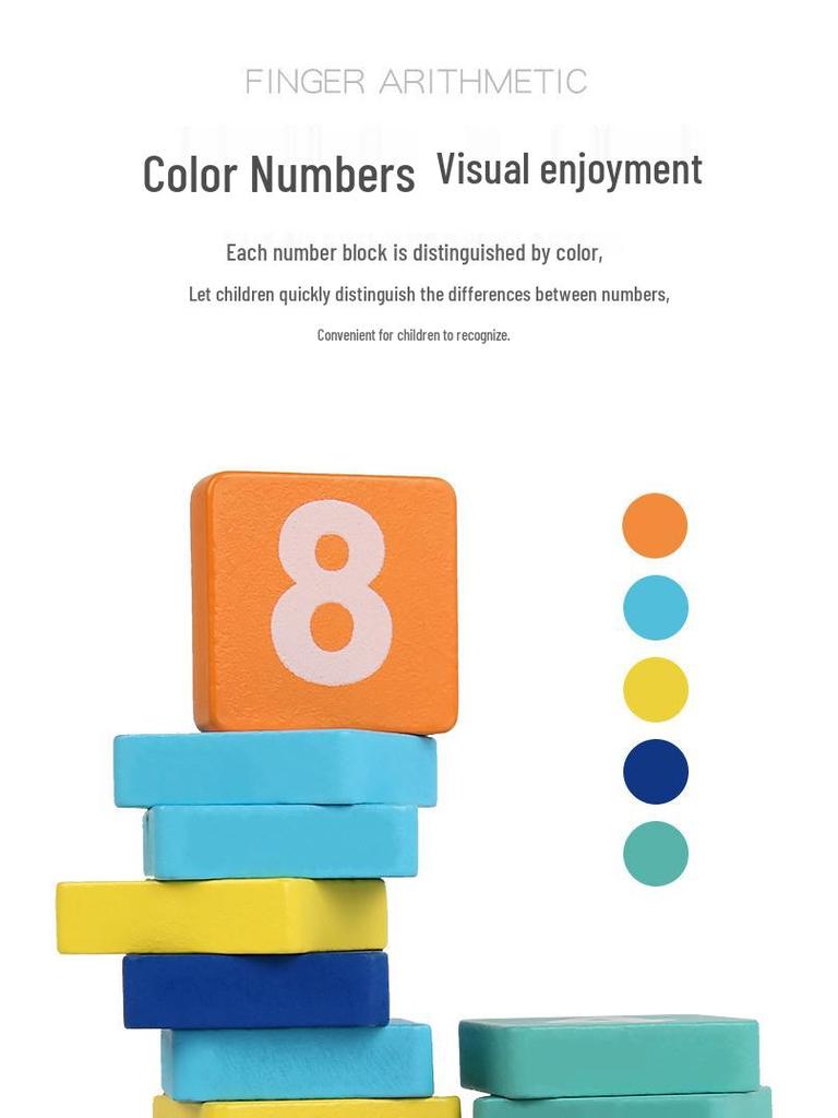 Children's Educational Wooden Abacus Board for Math Learning and Enlightenment