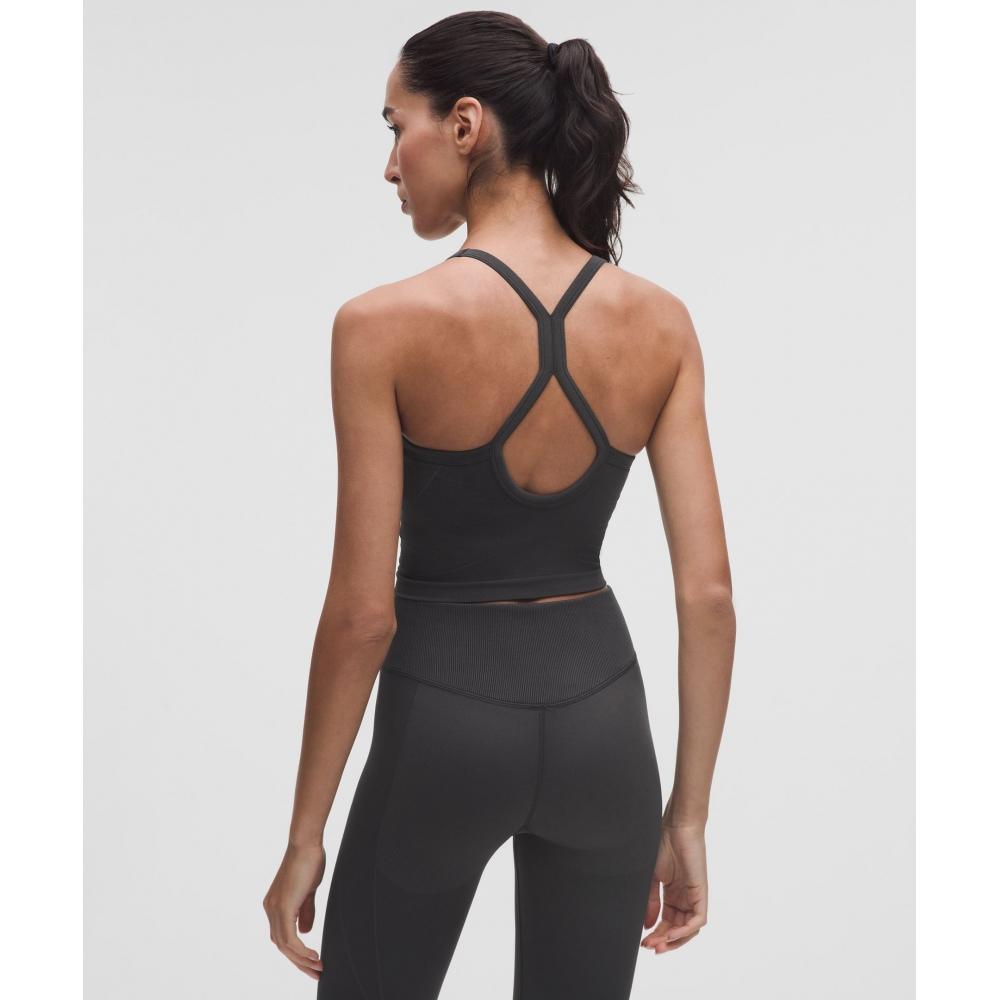 Lululemon Get Low CrossBaCk Training Tank Top  Light Support  B C Cup BlaCk Graphite Grey