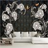 European Style Luxury Wallpaper 3D Stereo Flower Jewelry Mural Hotel Living Room Background Wall Mural Home Decor
