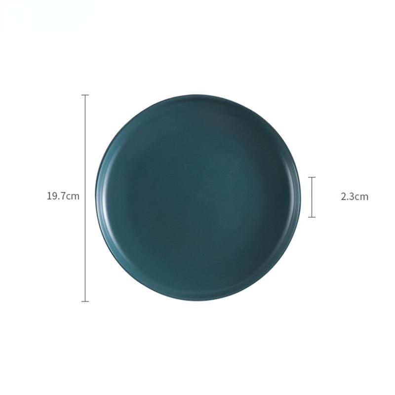 Keramické kulaté talíře na steaky Hovězí talíř Dezert Minimalistický Pizza Snídaně Nádobí