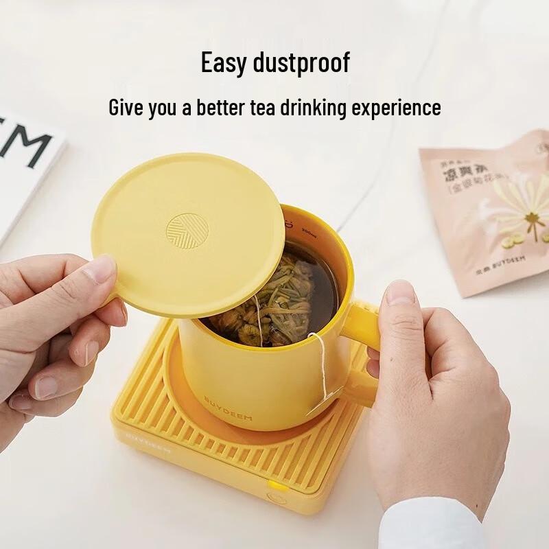 Buydeem Ceramic Mug with Silicone Lid