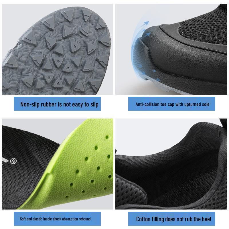 Jihua 3515 Men's Ultra-light Breathable Mesh Hiking Shoes - Puncture-resistant, Casual Summer Trainers.
