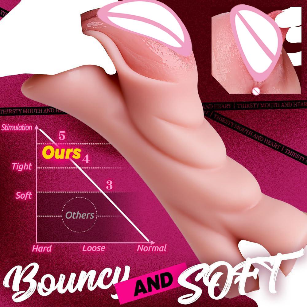 Realistic Silicone Pocket Pussy for Men Anal Vagina Masturbator Adult Sex Toy for Sex Machine Jerkmate
