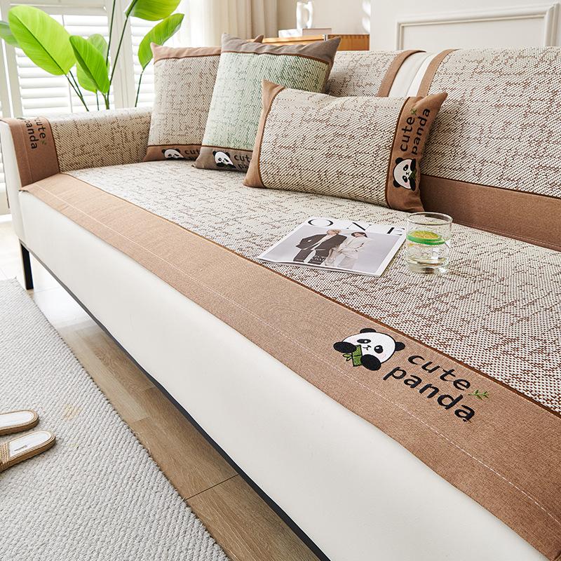 Cool Rattan Sofa Cushion Summer Seat Cushion One-Piece Combination Sofa Cover New  Summer Cool Cover