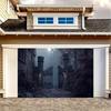 2D Gothic Mansion Iron Gate Backdrop Misty Forest Castle Entrance Party Decor