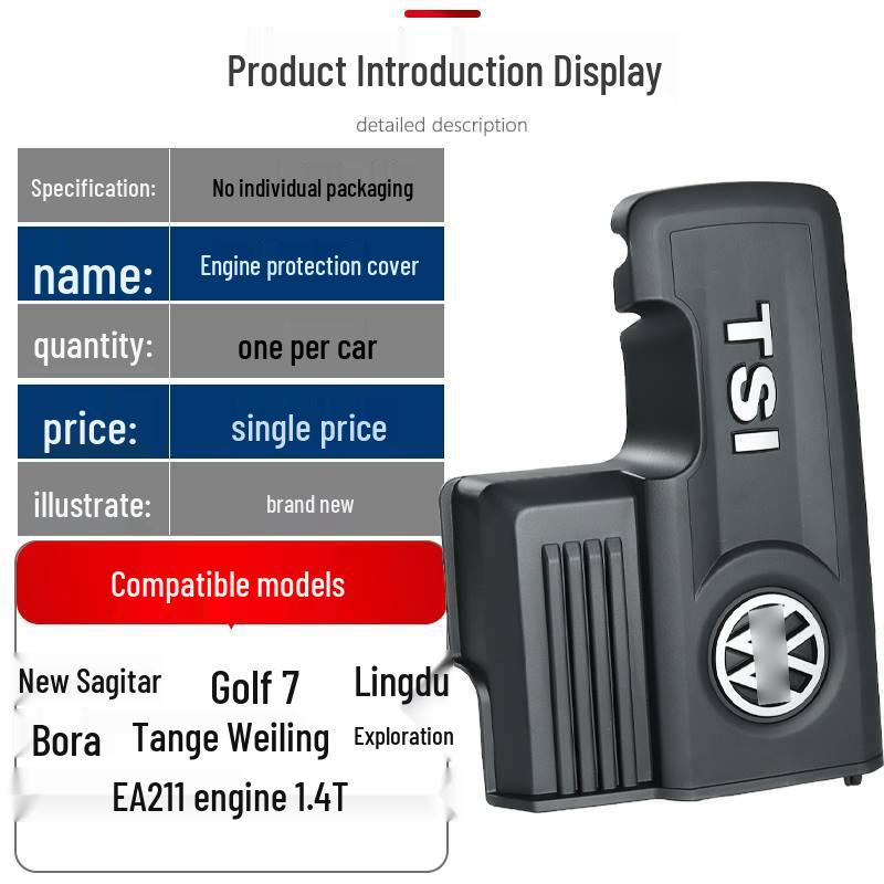 Compatible Engine Upper Cover for Volkswagen New Sagitar, Golf 7, T-Roc, Yue, Bora, Lamando 1.4T
