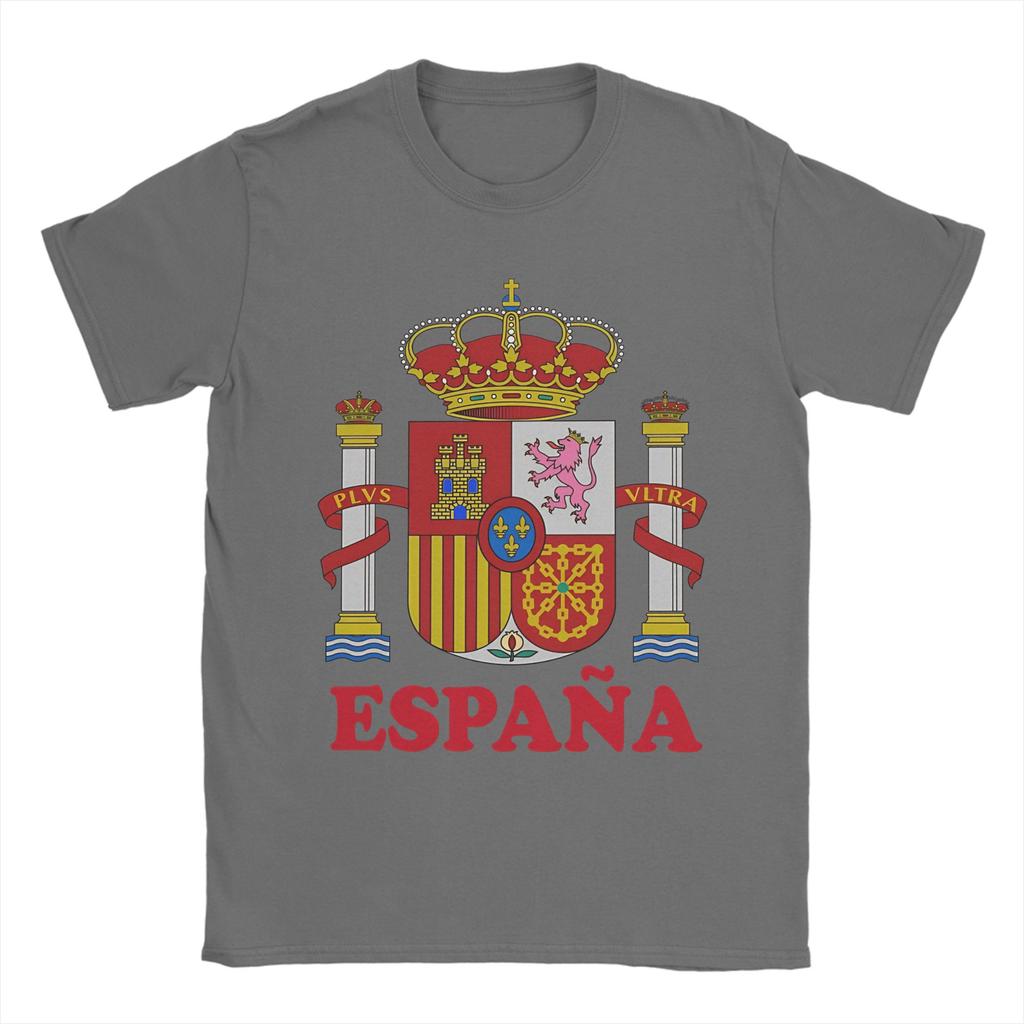 Spanish Map Flag of Spain T Shirt Mens 100 Cotton Vintage TShirts Crew Neck Tee Shirt Short Sleeve Tops 4XL 5XL