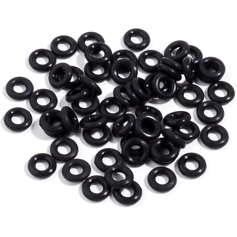 100pcs 6/7mm Colorful Elastic Silicone O-Ring Positioning Beads Stopper Beads For Leather Bracelet Jewelry Making Accessories