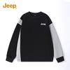 JEEP Men's American Retro Color Block Pullover Sweatshirt