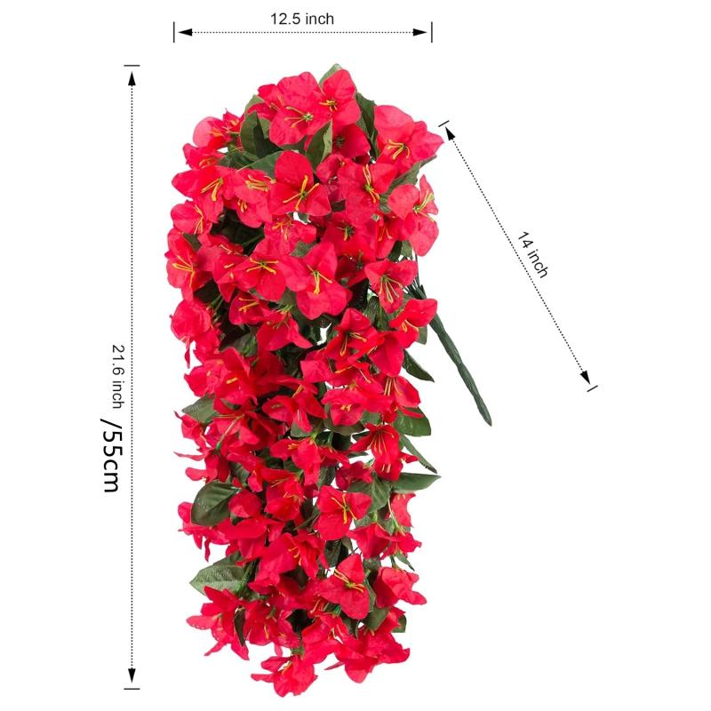 Artificial Flowers Vine Bougainvillea Wedding Home Room Valentine's Decor Outdoor Courtyard Garden Wall Hanging Arch DIY Gifts