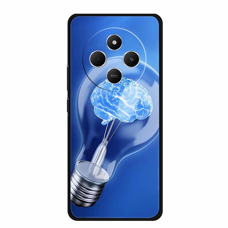 For Xiaomi Poco C75 Case POCOC75 Black Silicone Soft Back Cover Case For Poco C75 Phone Case C 75 6.88" Shockproof Coque Funda