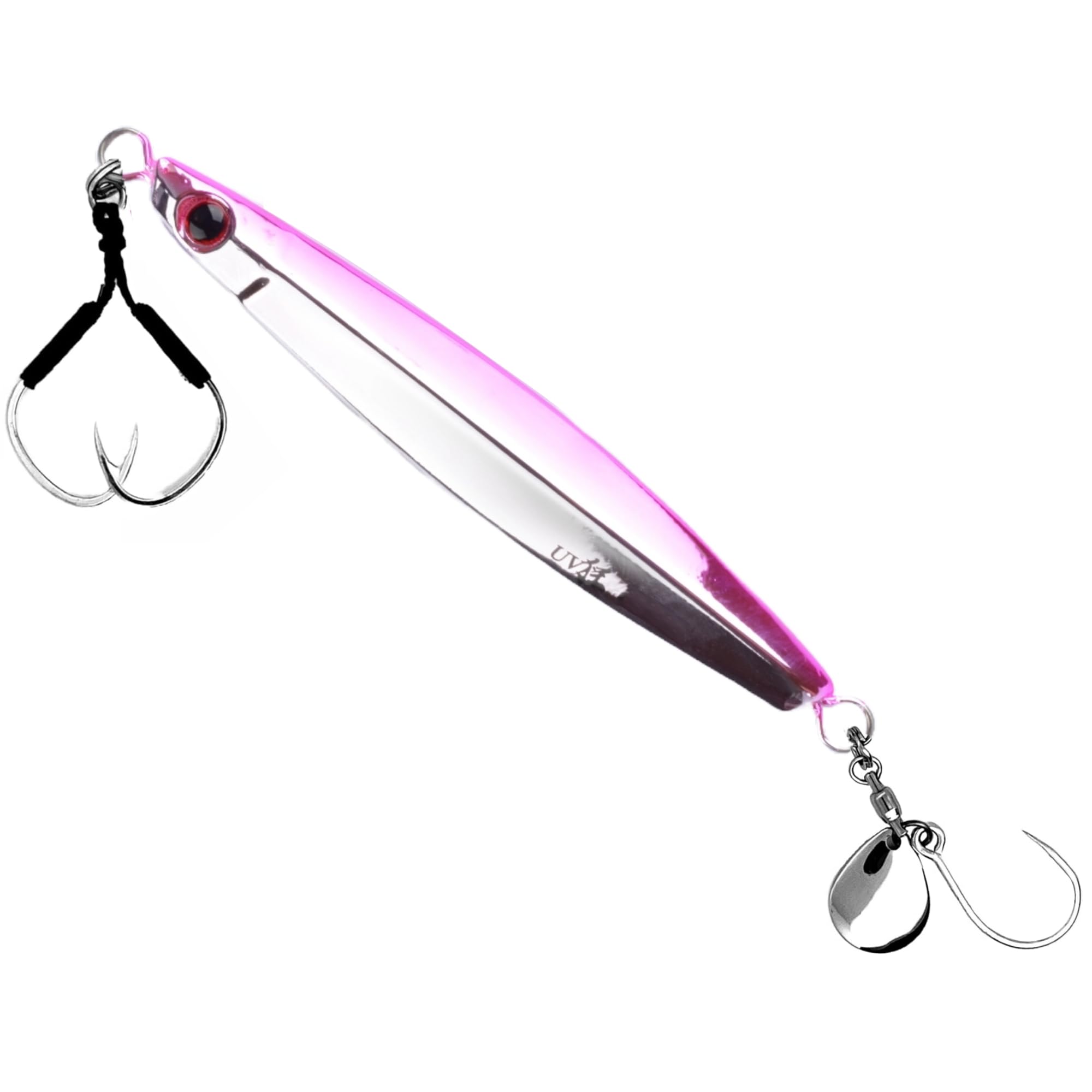 Allgu Металлический джиг №. 4 Yongou УФ-вентилятор 80г Розовый 80g [Front W assist/single hook with rear blade] розовый