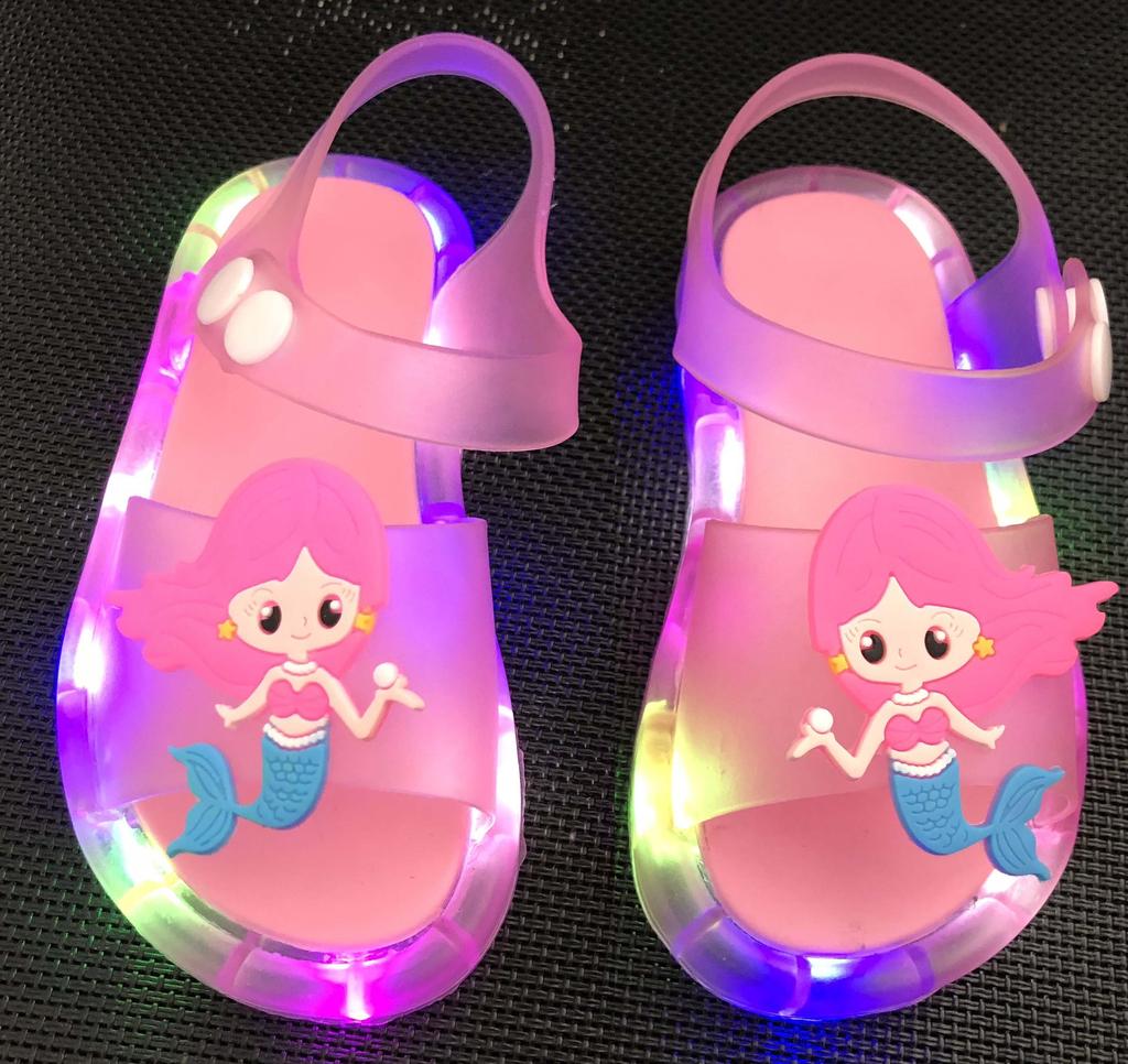 Mädchen Hausschuhe Kinder Einhorn LED Kinder Hausschuhe Baby Sandalen Kinderschuhe für Mädchen Jungen Leuchtende Schuhe Kleinkind