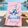 Custom Name Love Stitch Stylish Digital Printing Beach Towel Quick‑Drying Absorbent Blanket for Beach Pool Gym Travel