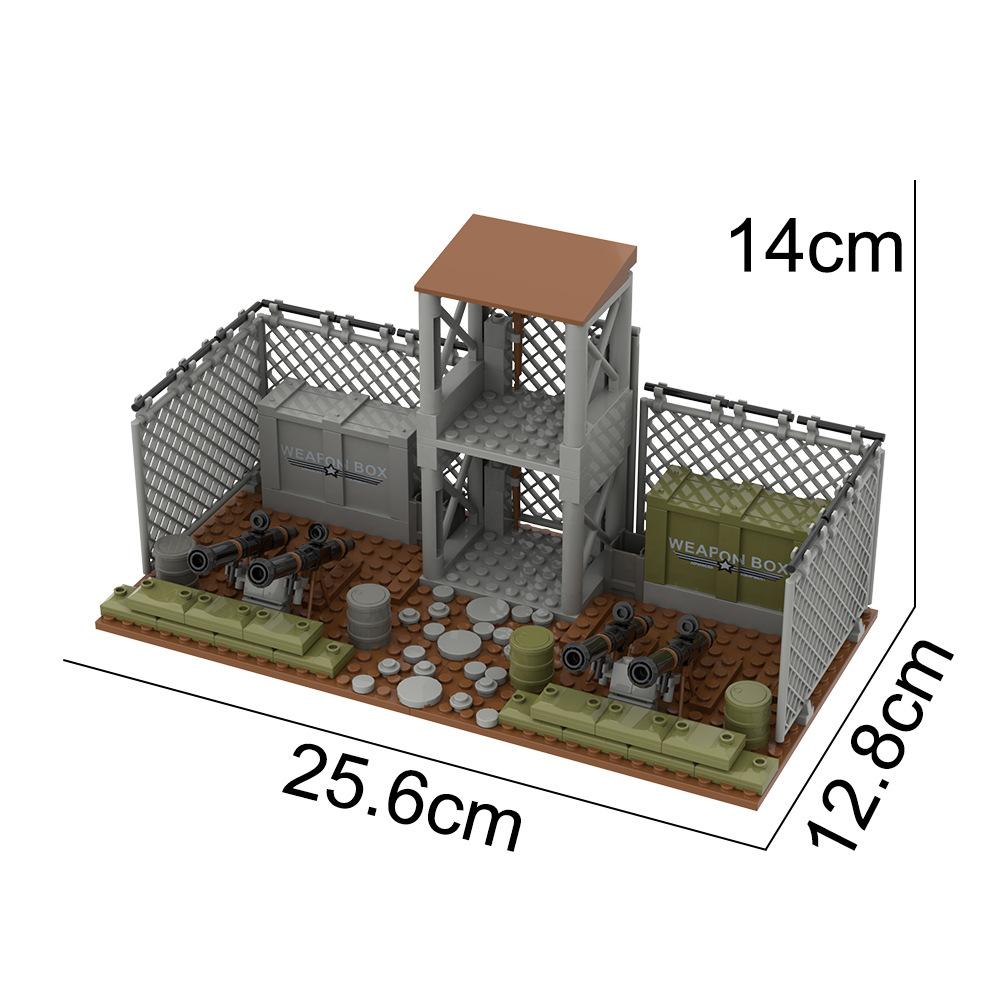 Military Children s building block toy military base fort fort prison compatible with all small particle building block