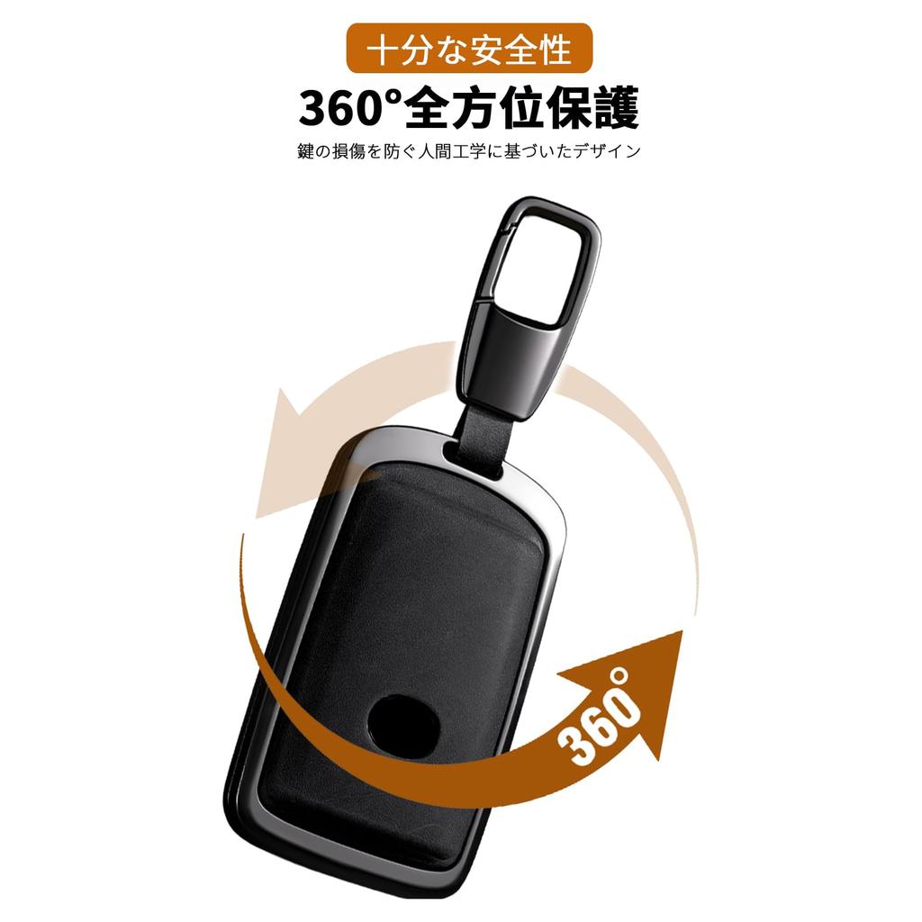 Key Fob Cover with Keychain 3 Buttons Smart Key Case for CX-3, CX8, CX5, CX30, MX30 MX60 (B3-black)