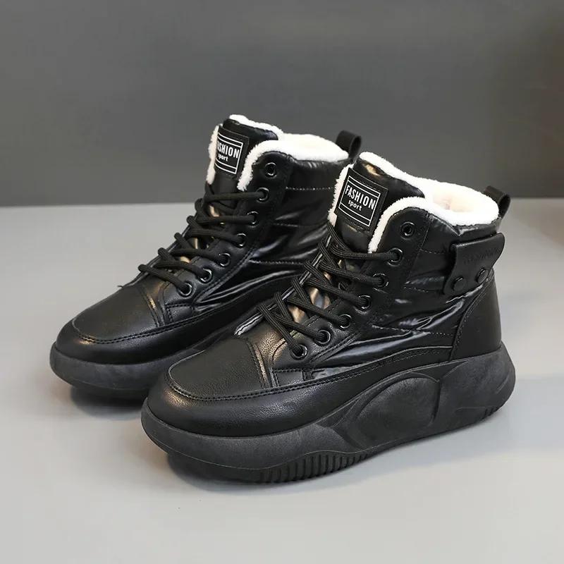 

Туфли на толстой подошве с круглым носком для женщин, на шнуровке, на платформе, со шнурками, белые женские зимние ботинки, высокие женские ботинки, тренд 2024 года, горячая обувь из искусственной кожи, Y2k 40