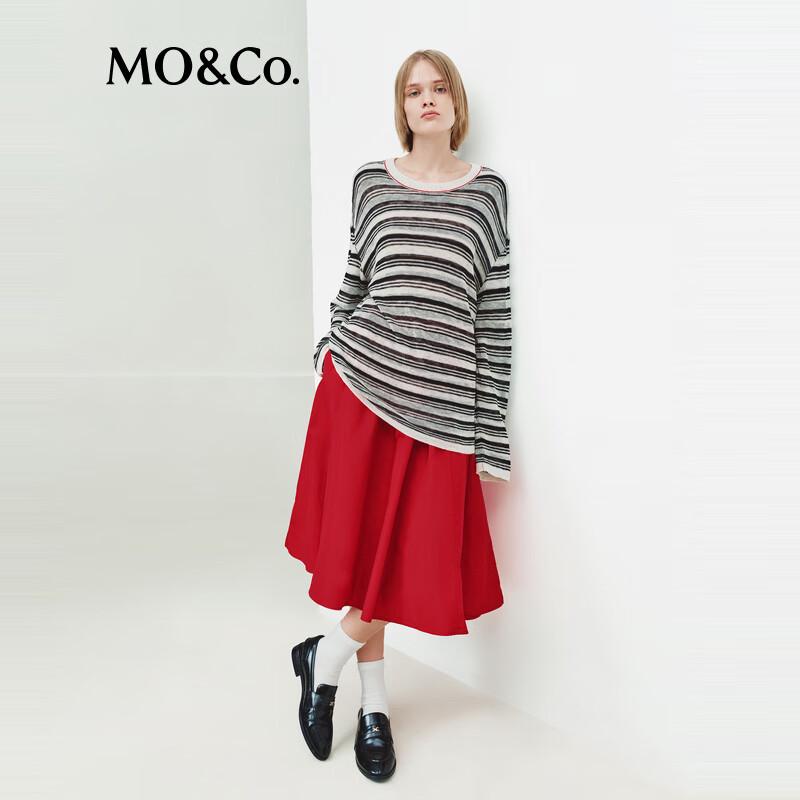 MO&Co. A-Line High-Waist Midi Skirt
