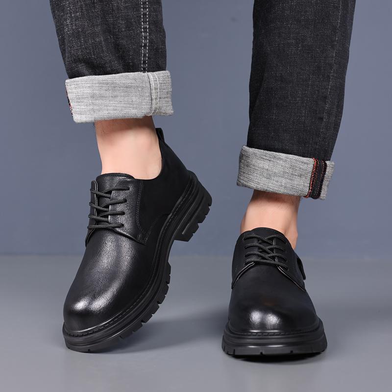 New Classic Handmade Genuine Leather Casual Men’s Oxford Shoes Top Comfort Fashion Men Outdoor Thick Soled Non-slip Work Shoes