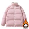 Winter Warm Thickened Bread Clothes Couple Young Handsome Cotton-padded Clothes Cotton Clothes Solid Color Stand-up Collar Versatile Jacket Tide