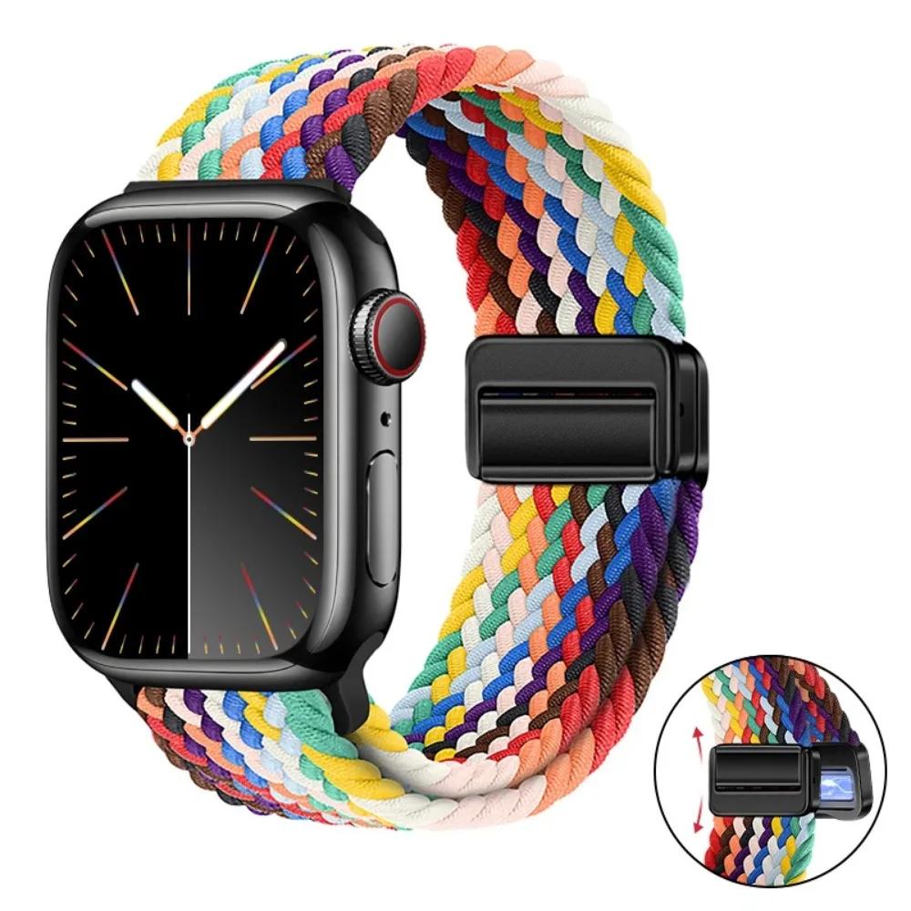 Nylon Bracelet for Apple Watch Band 10 9 8 7 46mm 42mm 45mm 41mm Ultra 2 49mm Strap for iWatch Series 6 5 4 3 SE 44mm 40mm Strap