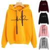 Women's Hooded Sweater Top Long Sleeved Heartbeat Clothing New Autumn Winter