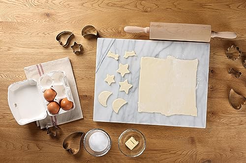Pearl Metal Marble Rolling Board, 40x30cm, for Making Noodles, Bread, Pizza, Confectionery, Pie Dough, and Cookies, D-5881