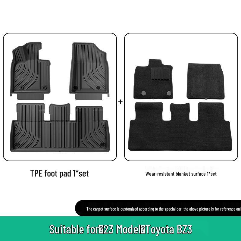 Eco-Friendly TPE Floor Mats & Trunk Mat for 2023 Toyota BZ3