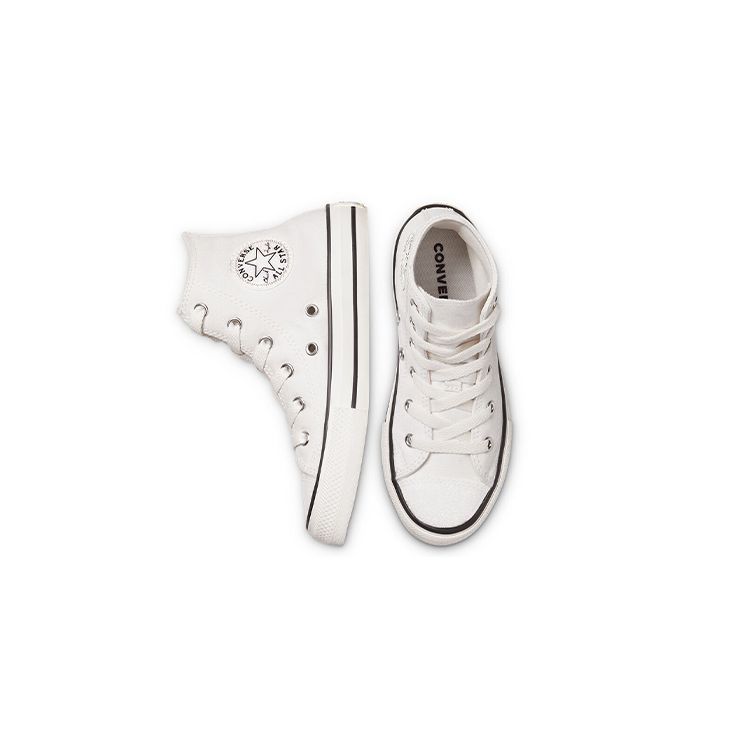 Converse Chuck Taylor All Star High Top Canvas Shoes Kids Sneakers Off-White 670697C