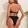 2026 Europees Amerikaans Grensoverschrijdend Dames Hanger Bandeau Strik Bikini Zwempak